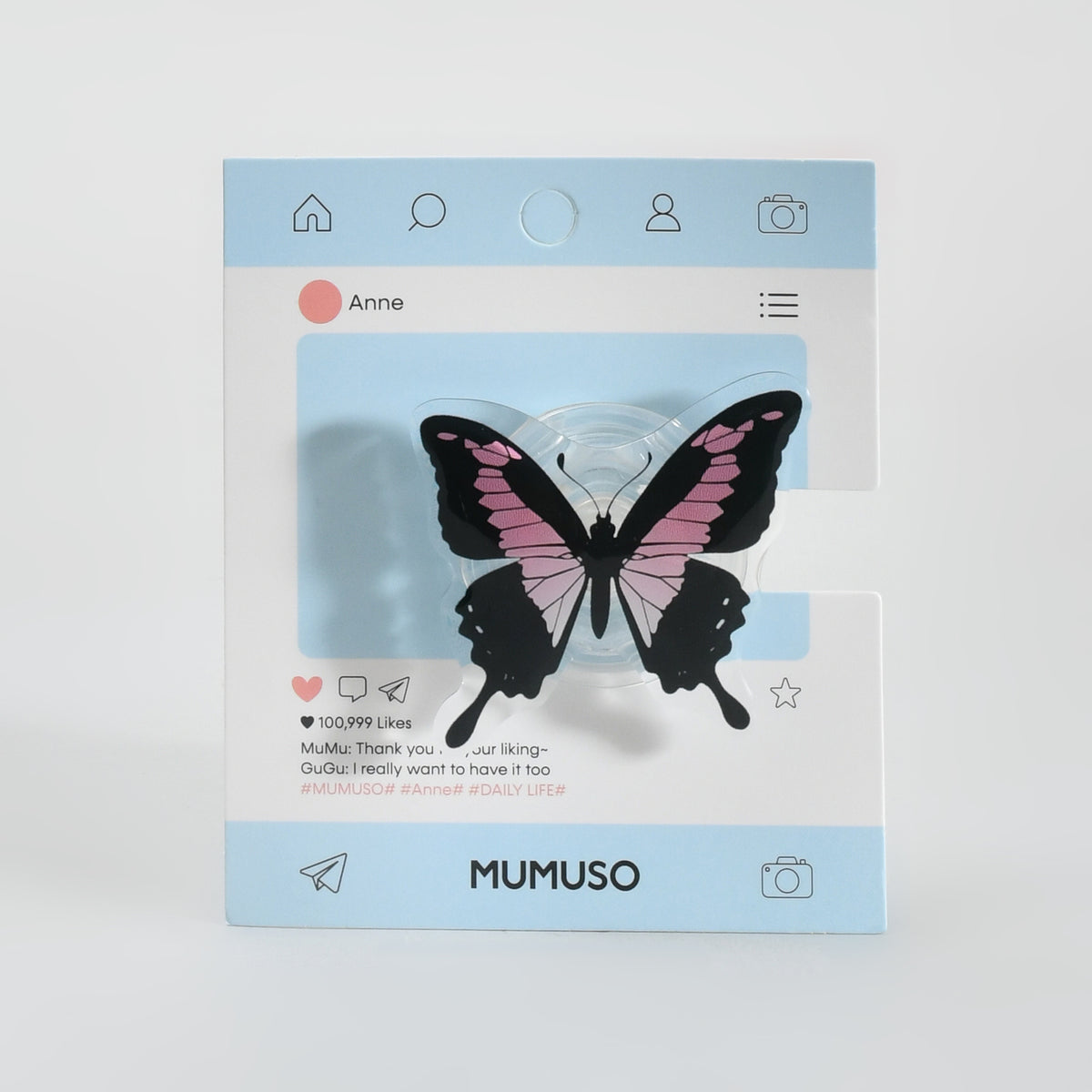 Mumuso Collapsible Butterfly Phone Holder