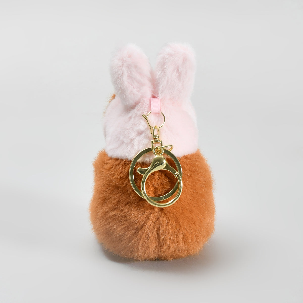 Capybara with Cartoon Hat Bag Charm cum Key Pendant - Brown & Pink