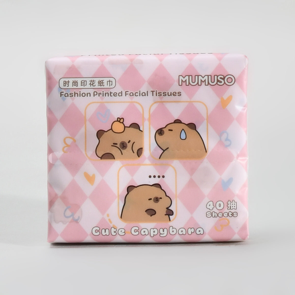 Capybara Fashion Printed Facial Tissues - 40 Sheets