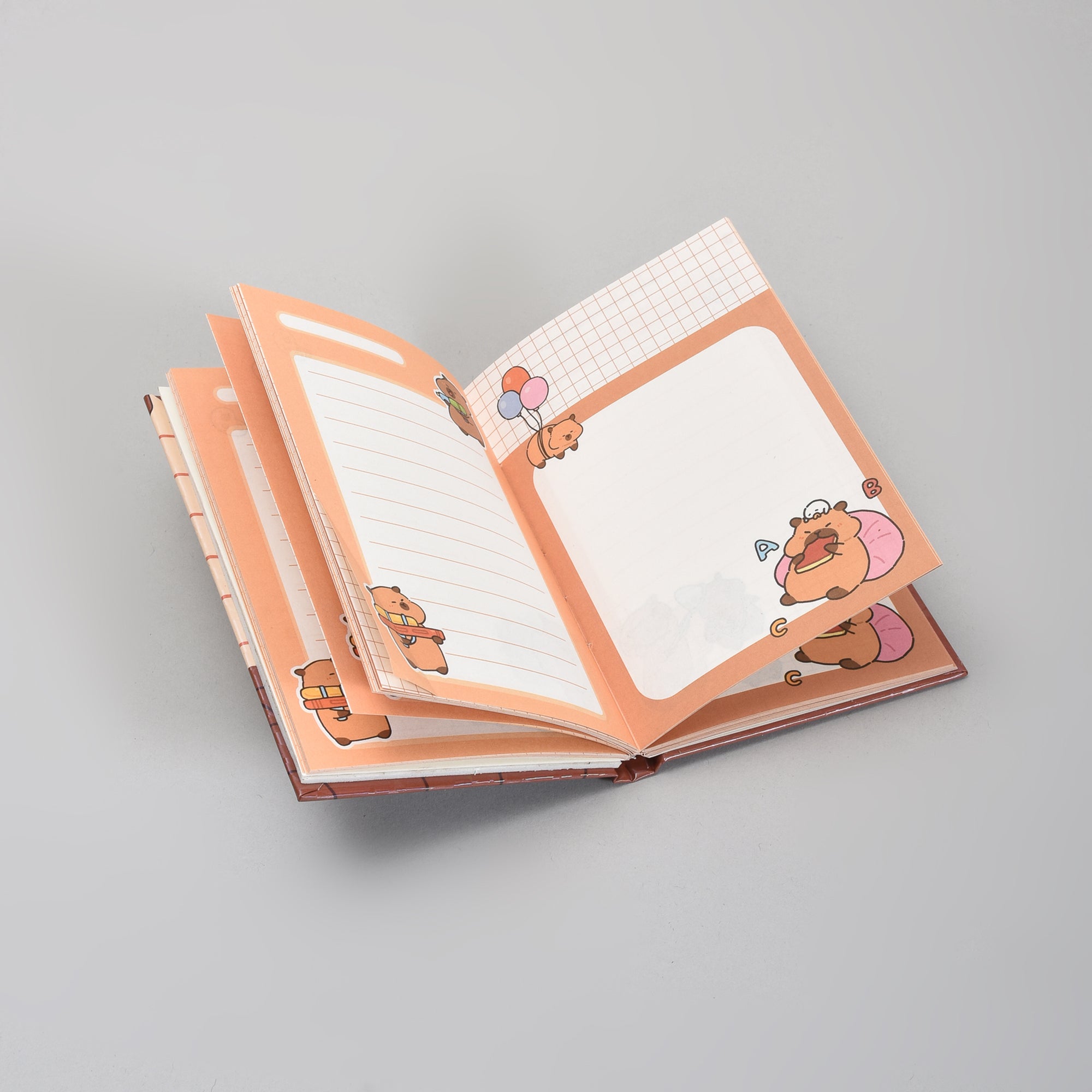 Fun Notebook with Tetris Game Cover (Capybara&