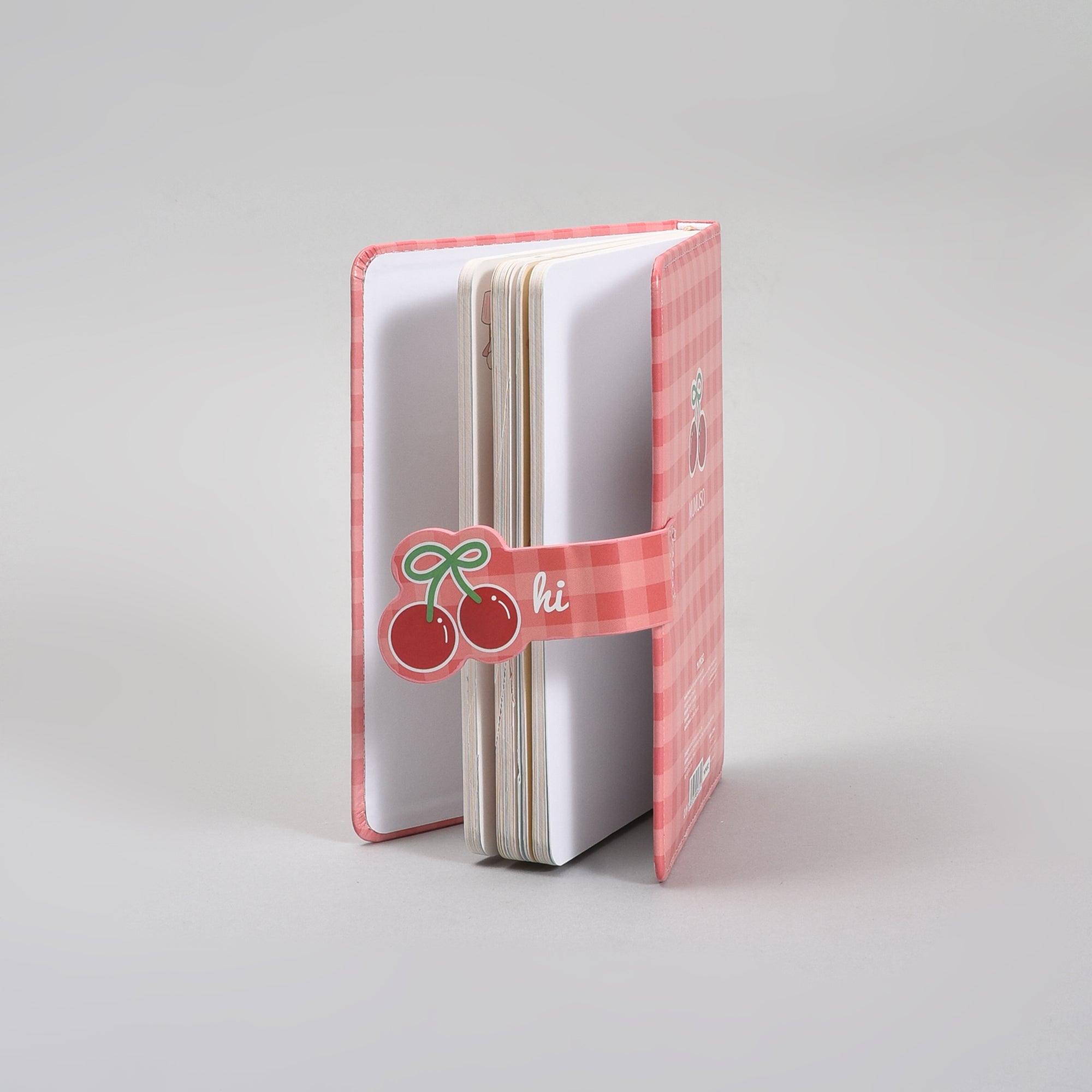 36K Leather Cherry Bomb Magnetic Lock Planner Diary- Red