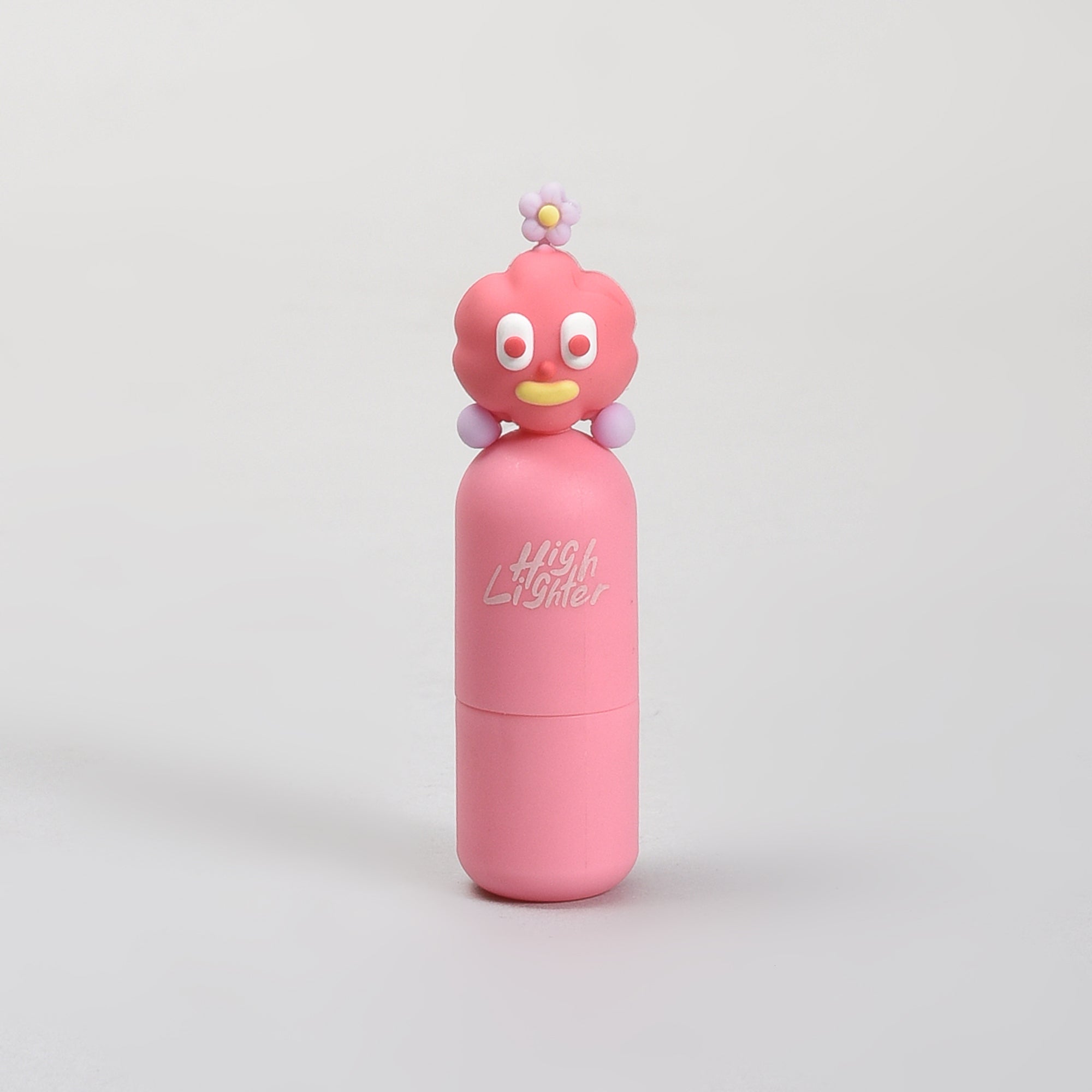 Cute Big-Eyed Pink Monster Mini Highlighter Pen- Pink Colour