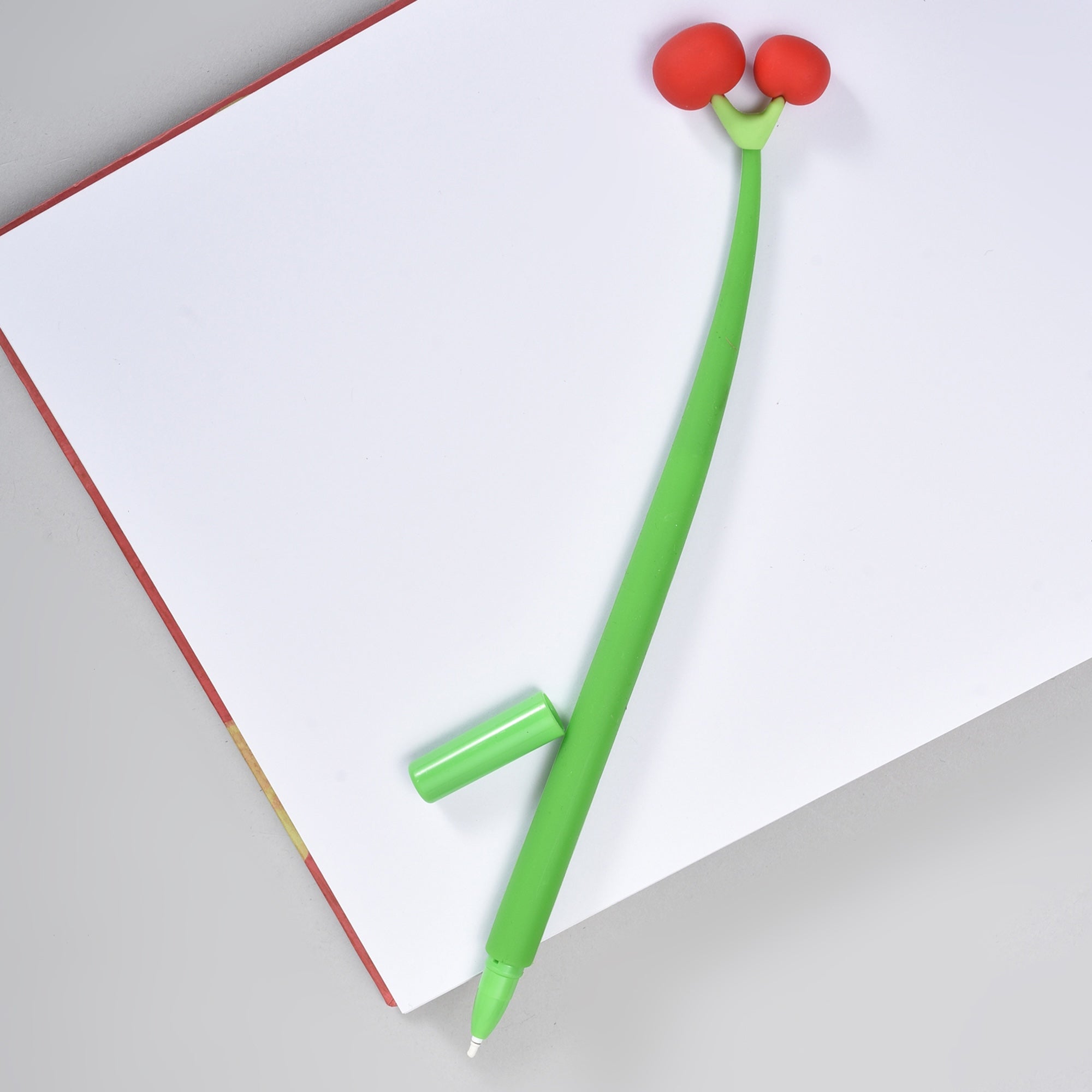 Red Cherry Gel Pen- Black Ink