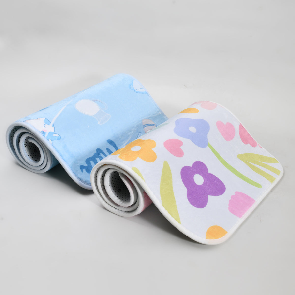 Fun Flannel Printed Floor Mats - Pastoral & Cute Cow
