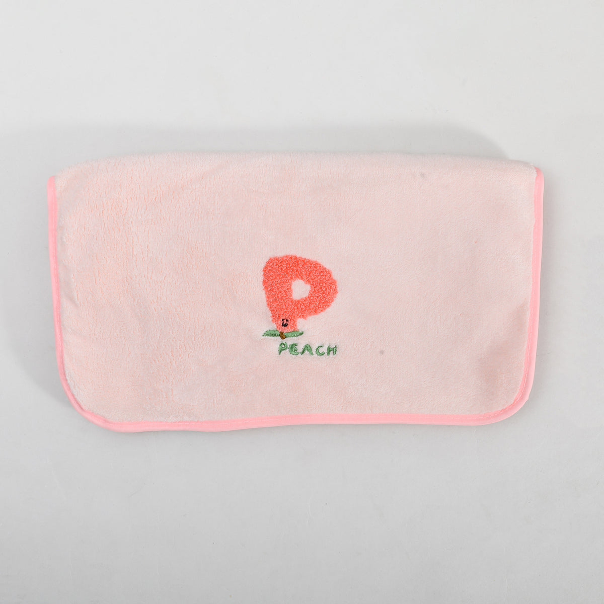 Fun Fruit Print Face Towel - Grey / Pink