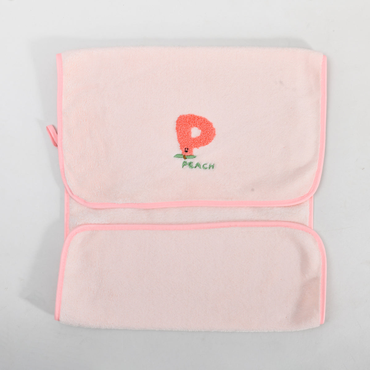 Fun Fruit Print Face Towel - Grey / Pink