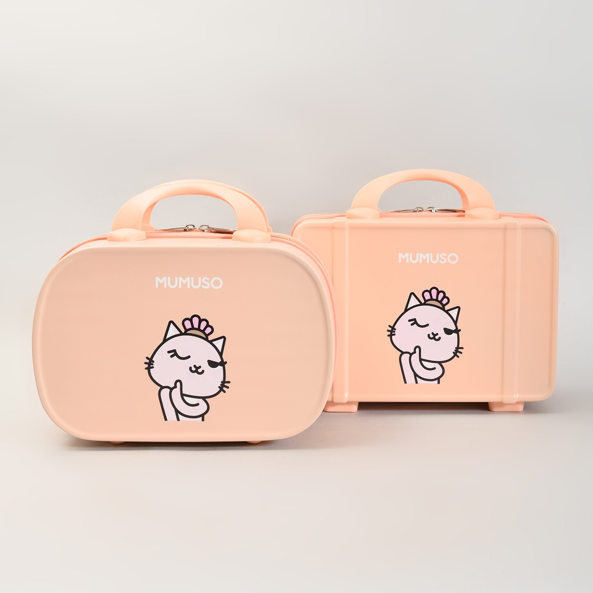 14-Inch Travel Suitcase β Anne/Pink- Rectangular/ Round Corner