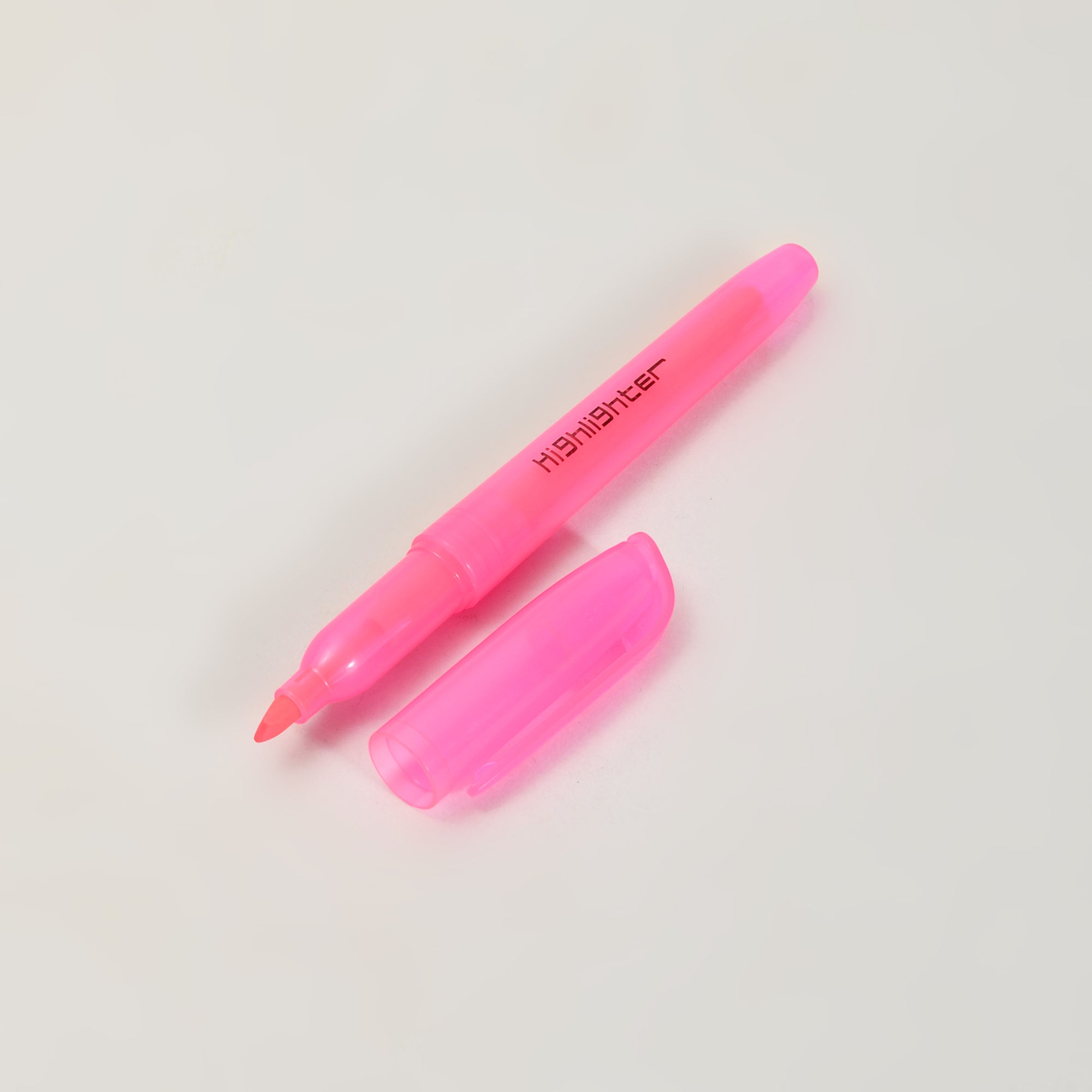 Pink Stationery 6 pc Set- Black Gel Pen, Black Ballpoint Pen & Pink Highlighter