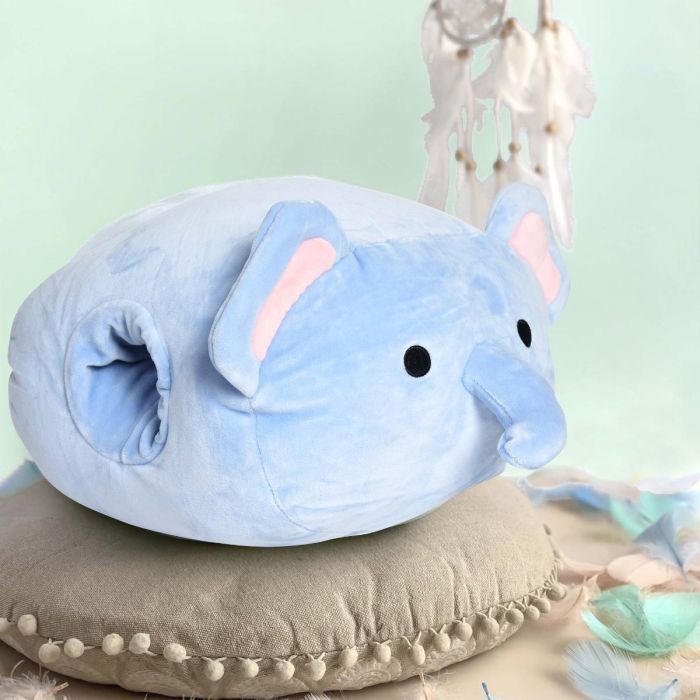 Elephant Hand Warmer Pillow - Blue
