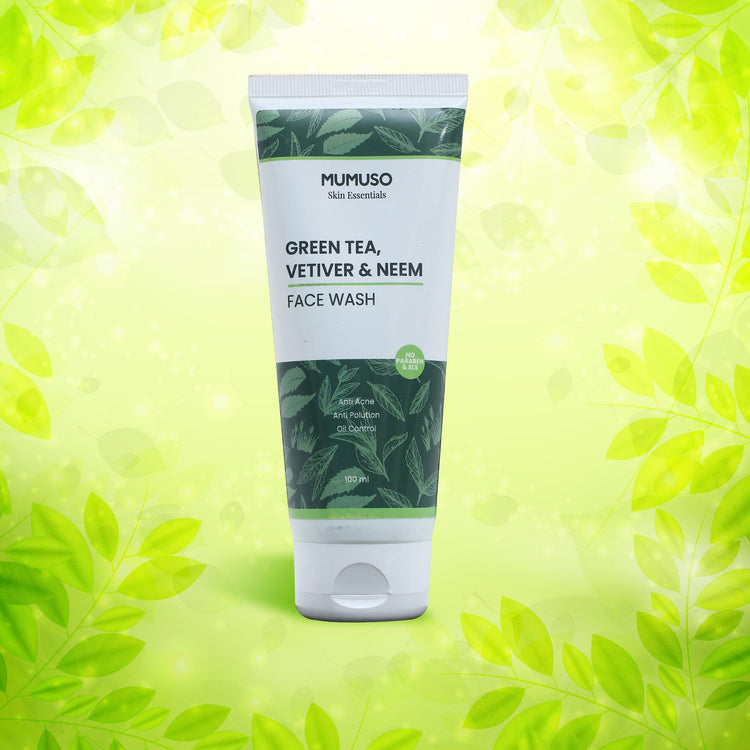 Green Tea, Vetiver & Neem Face Wash - 100 ml Mumuso