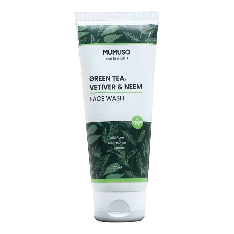 Green Tea, Vetiver & Neem Face Wash - 100 ml Mumuso