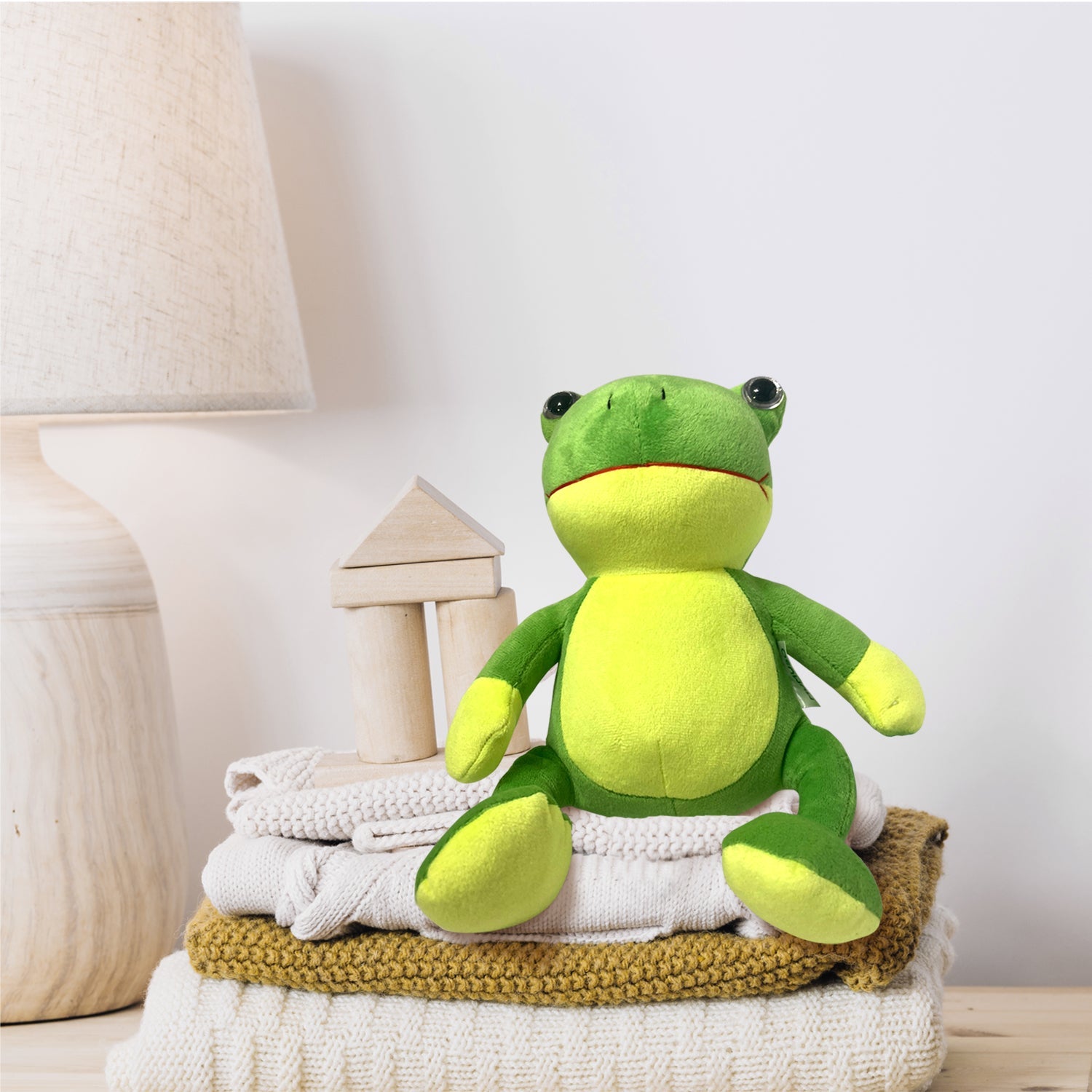 Happy-Faced Toad Thorax Plushie- Green – Mumuso