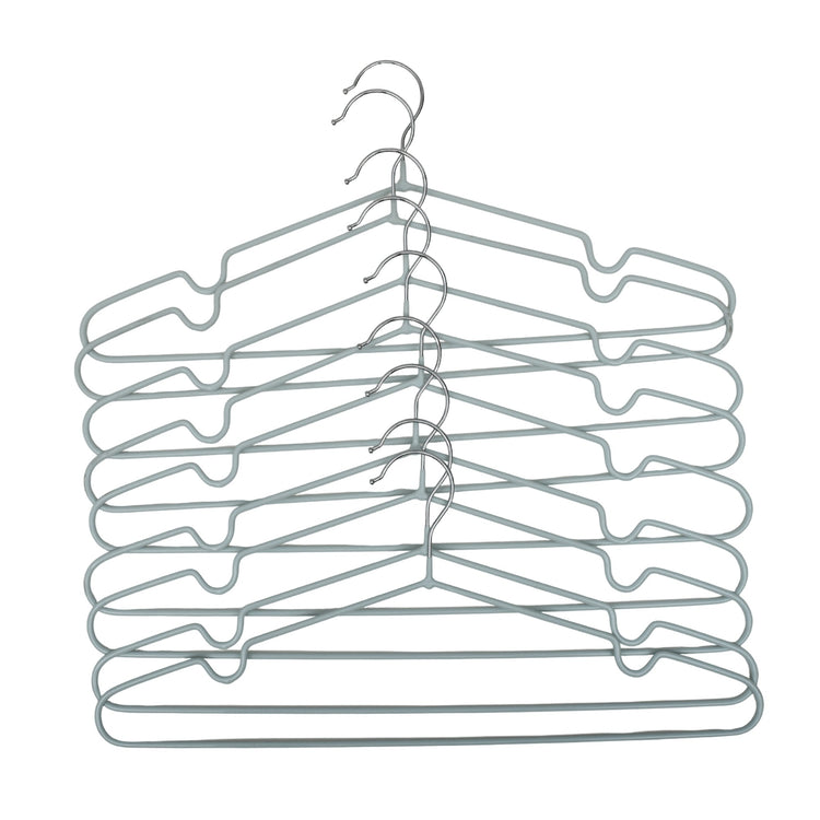 MUMUSO Gum Dipping Non-Slip Clothes Hanger - Blue / 9 Pieces Mumuso