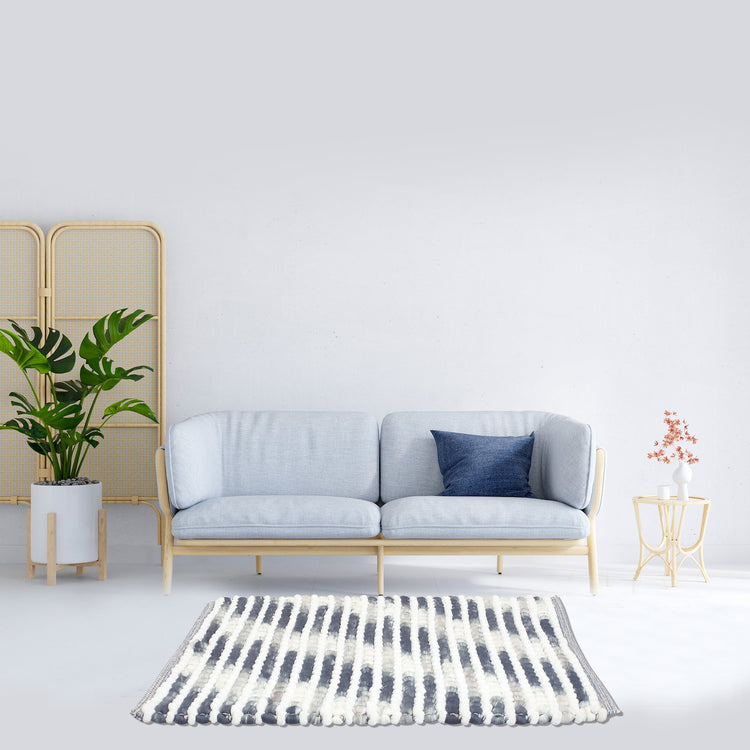 Microfiber Loop Fugga Rugs - Dark Grey Mumuso