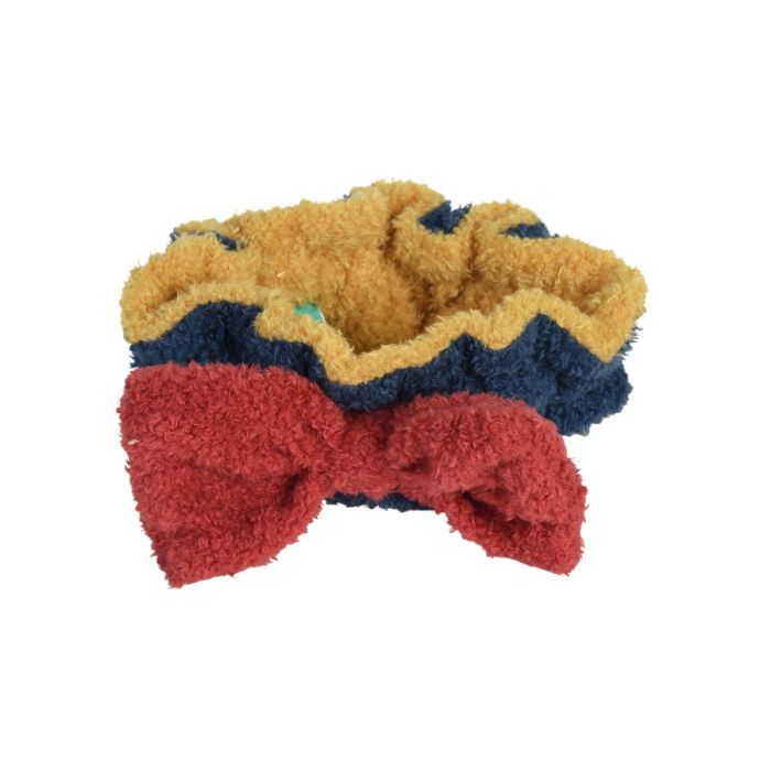 Plush Bowtie Headband - Blue Mumuso