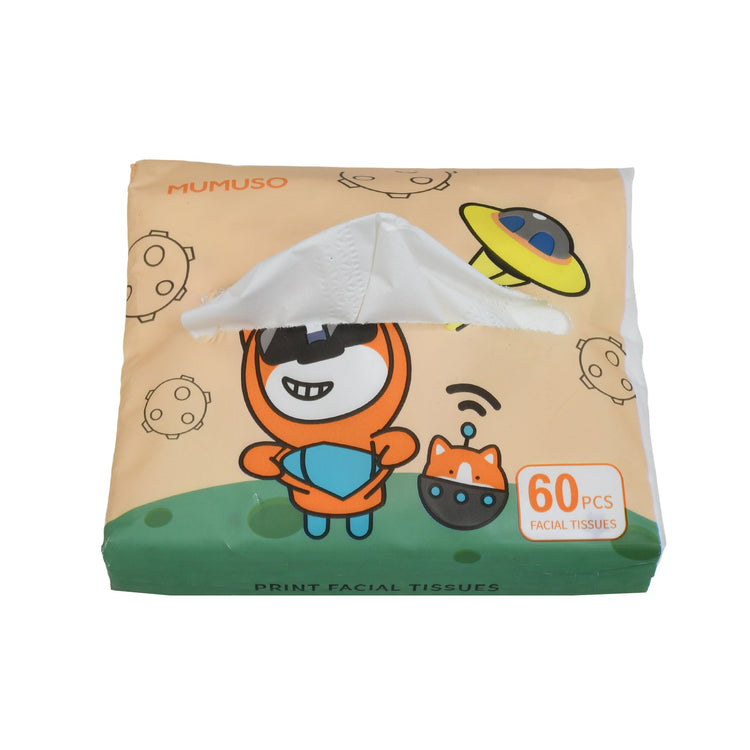 Printed Soft Facial Tissues - White Mumuso