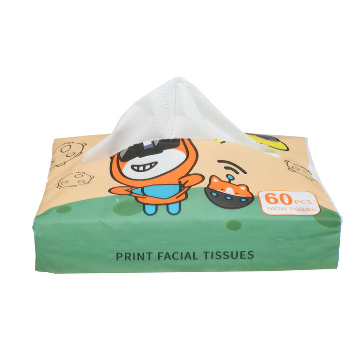 Printed Soft Facial Tissues - White Mumuso