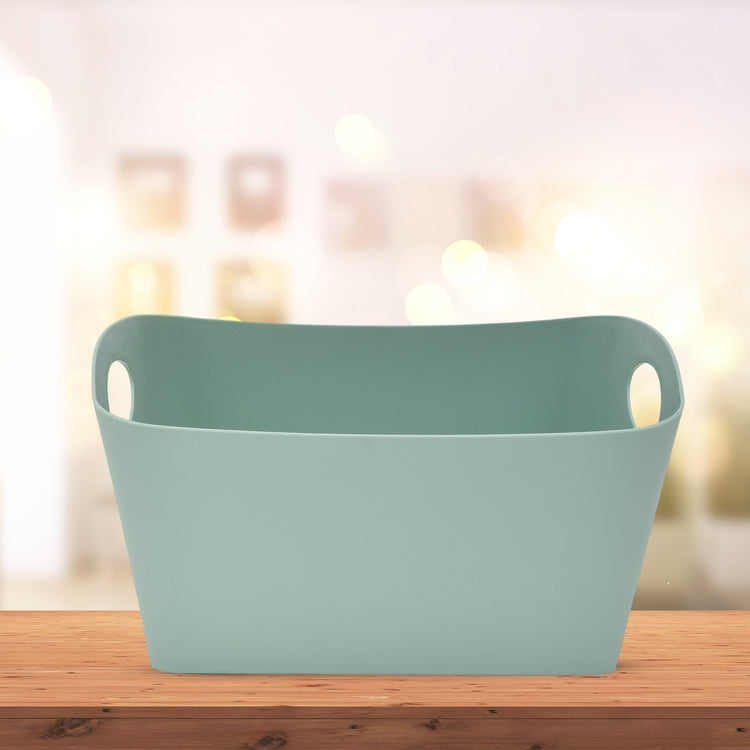 Stylish Large Green Storage Basket Mumuso