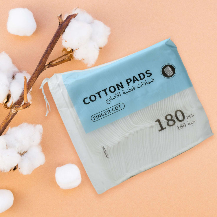 180 Count Finger-Cot Cotton Pads - White Mumuso