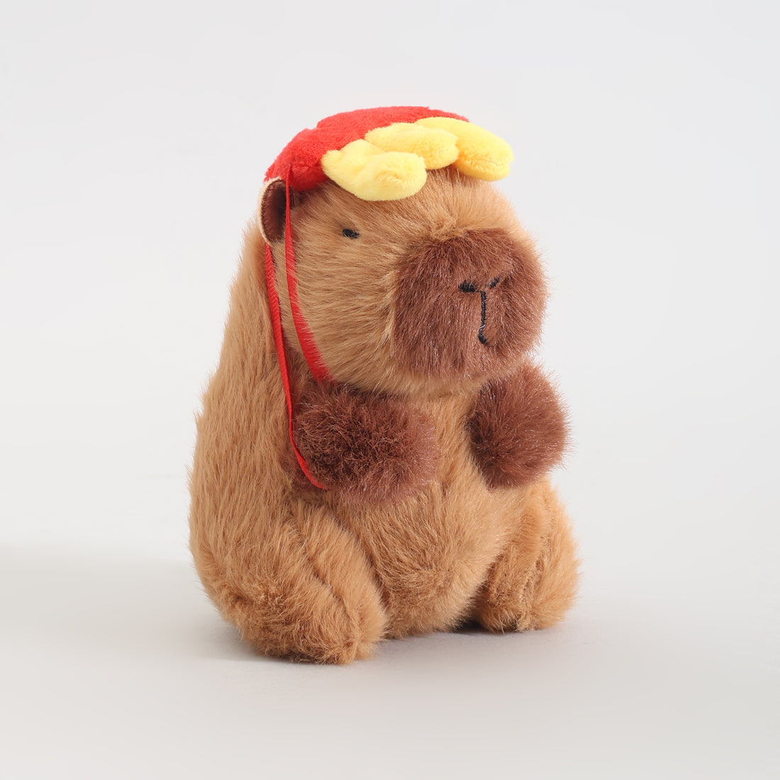 Cute Capybara Plush Keychain with French Fries Hat- Kawaii Bag Charm