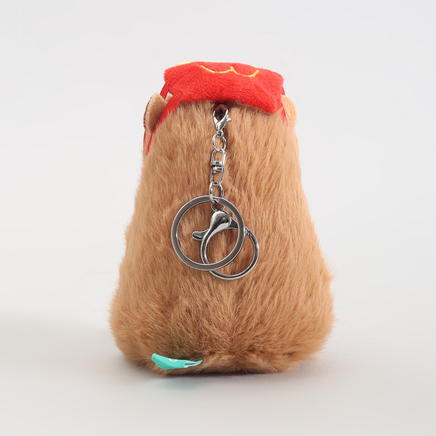 Cute Capybara Plush Keychain with French Fries Hat- Kawaii Bag Charm