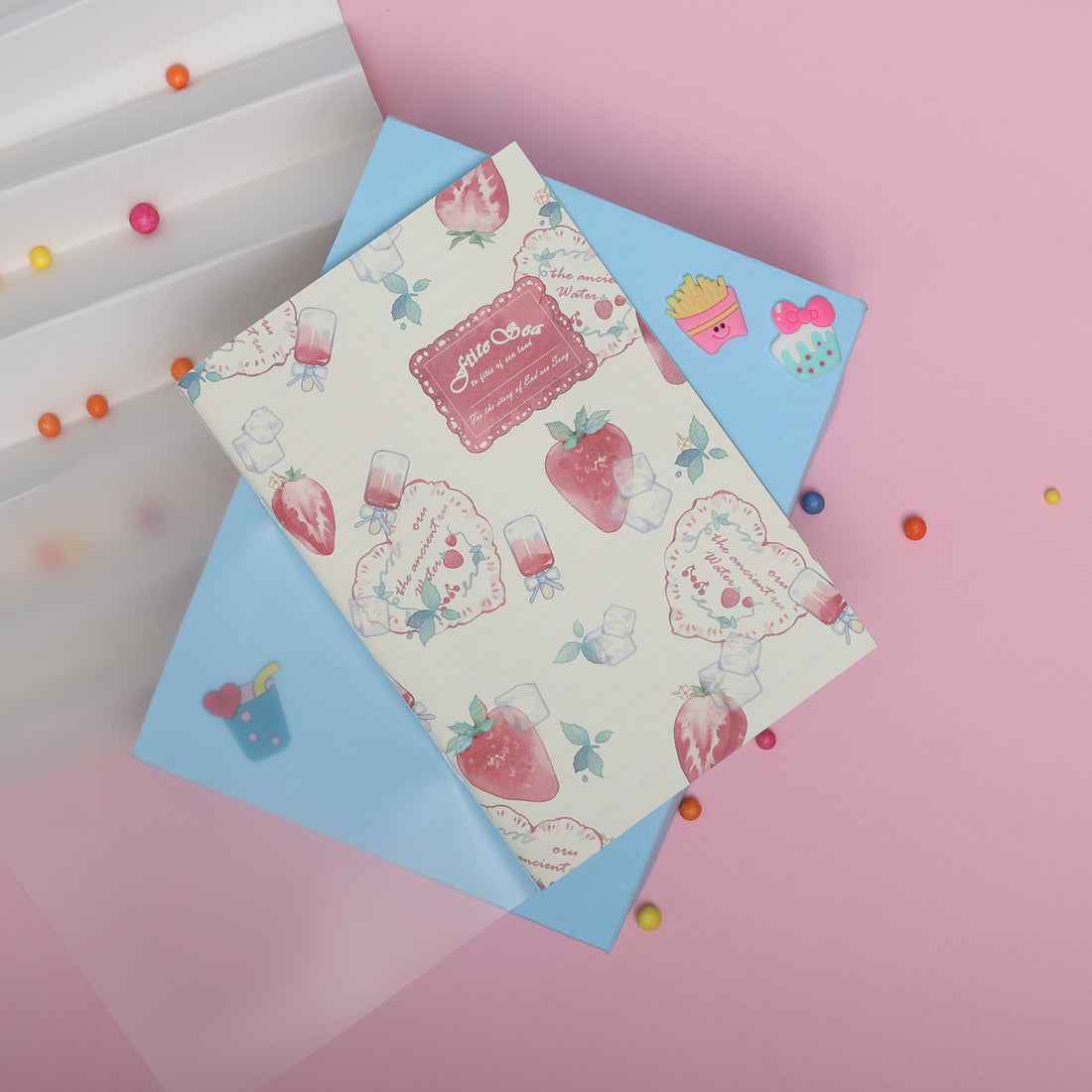 Mumuso Strawberry A5 Stapled Notebook