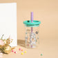 Mumuso Cute Cat Glass Tumbler- 700ml