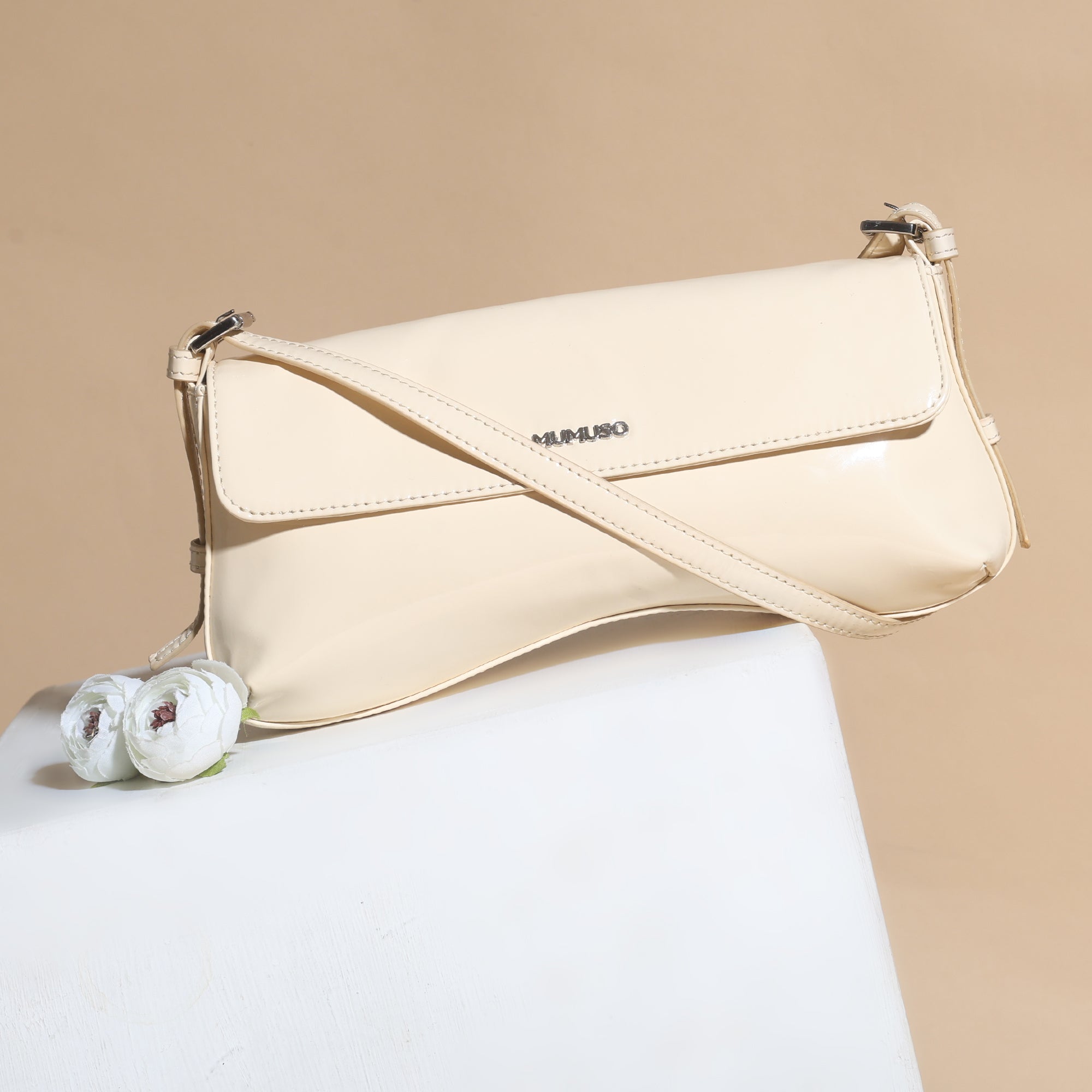 Classy Glossy Shoulder Bag - Assorted Shades