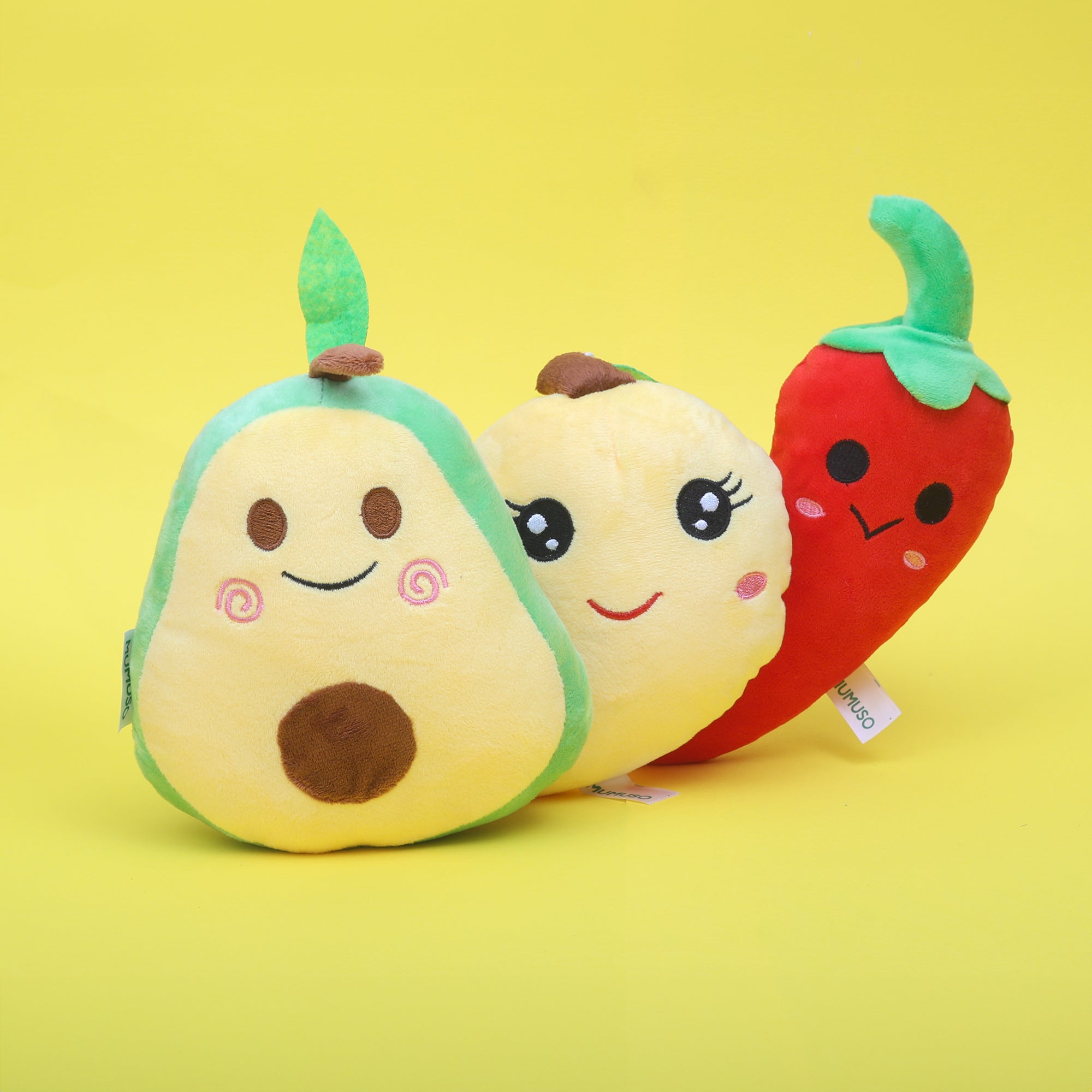 Mumuso’s Mini Plush Toys — Chilli, Mango &amp; Avocado!