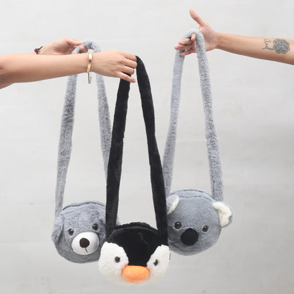 Cuddle Sling Bags- Penguin/ Teddy Bear/ Koala Bag- 20cm