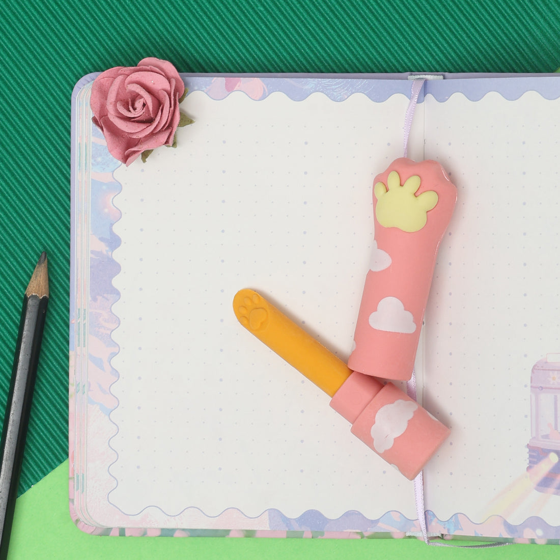 Lipstick-Shaped Eraser - Cat&
