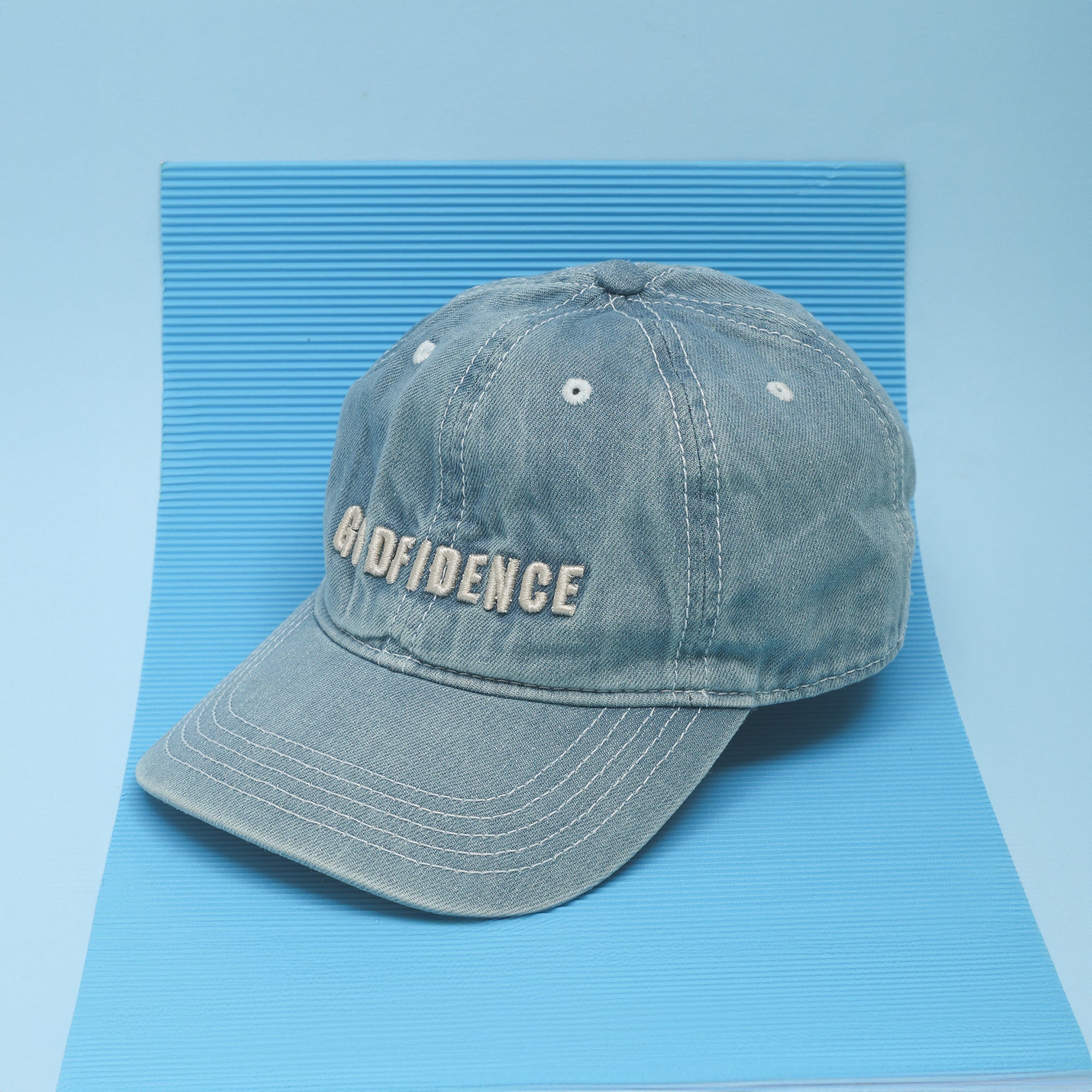 Godfidence Denim Cap-Blue – Mumuso