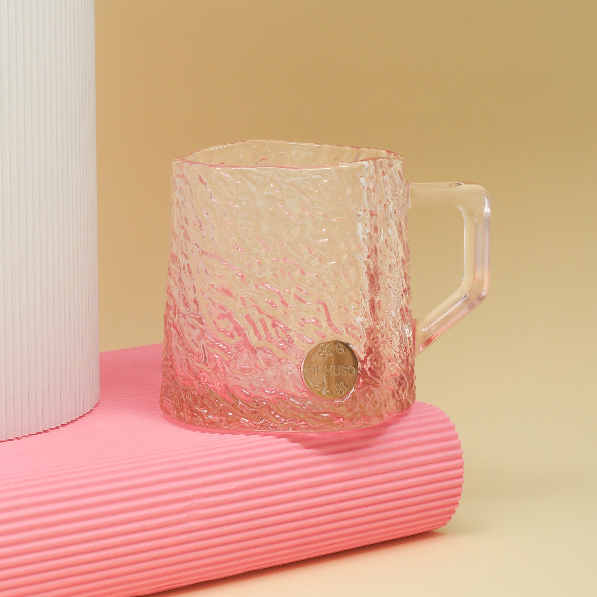 Dazzling Glass Cherry Blossom Glass Cup- 260ml