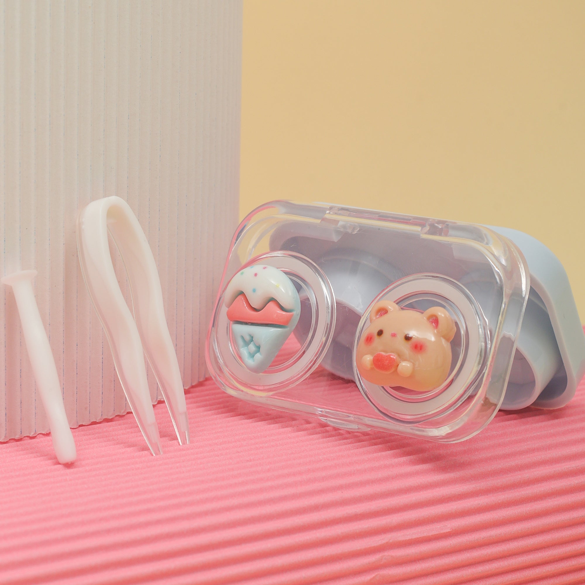 Mini Portable Contact Lens Case- Baby Blue