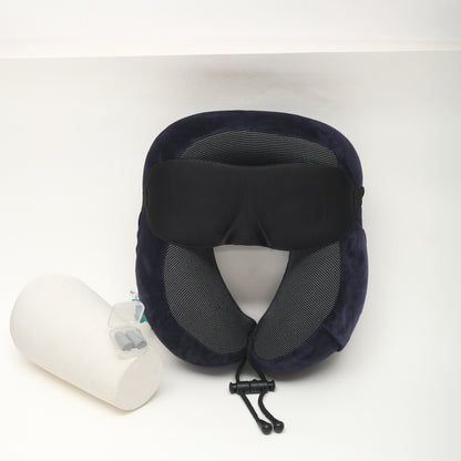 Mumuso Travel Comfort Set – Neck pillow, Sleeping Eye mask, Ear Plugs
