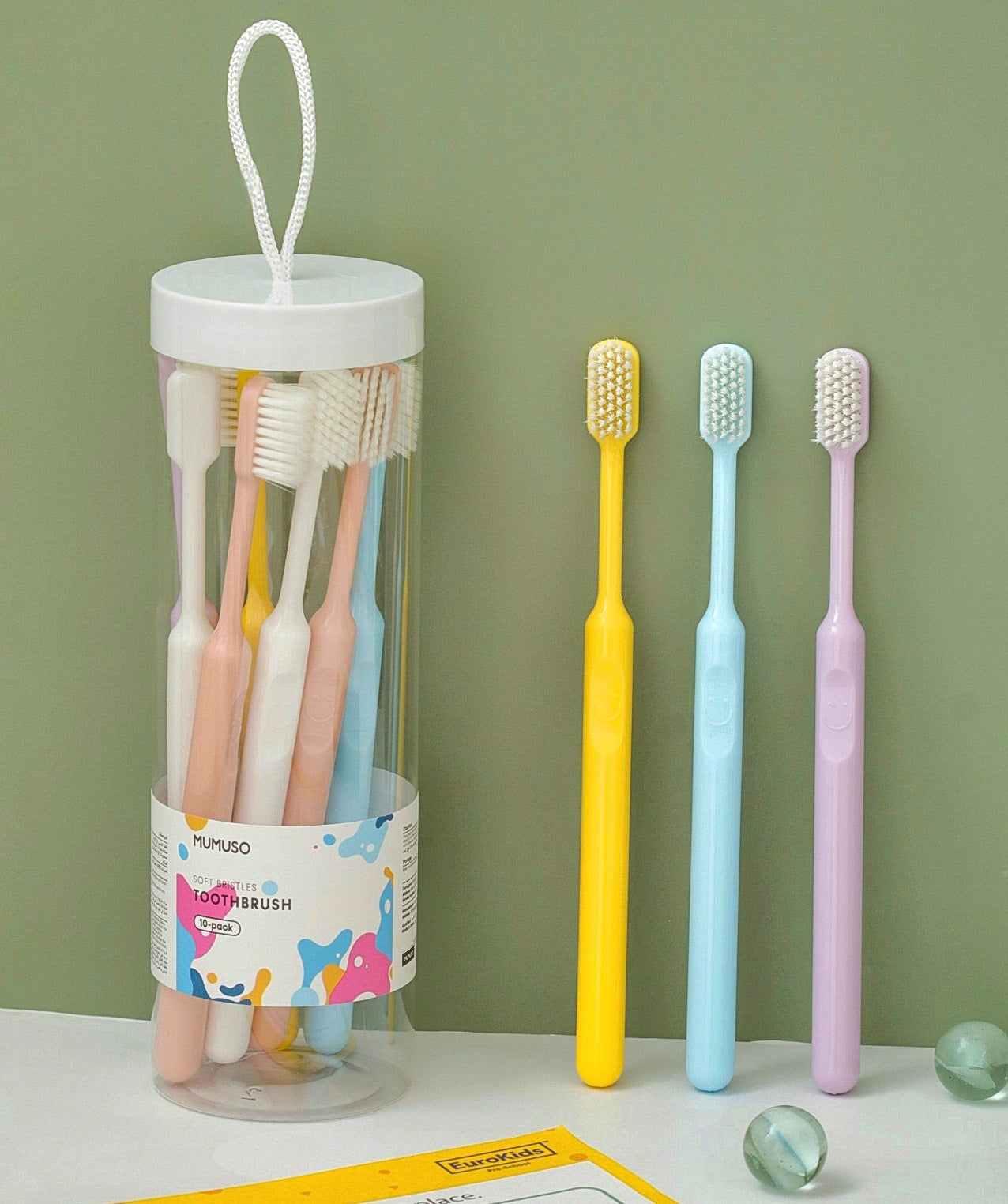 Multicolour Ultra Soft Toothbrush Set - Pack of 10