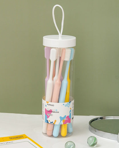Multicolour Ultra Soft Toothbrush Set - Pack of 10