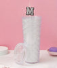 Scale Embossed Fancy Long Tumbler with Straw - 700 ml