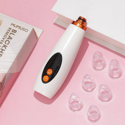 Professional Blackhead Remover Pore Vacuum Device with 6 Nozzles - White