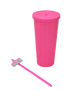 Studded Tumbler with Lid & Straw - 700 ml