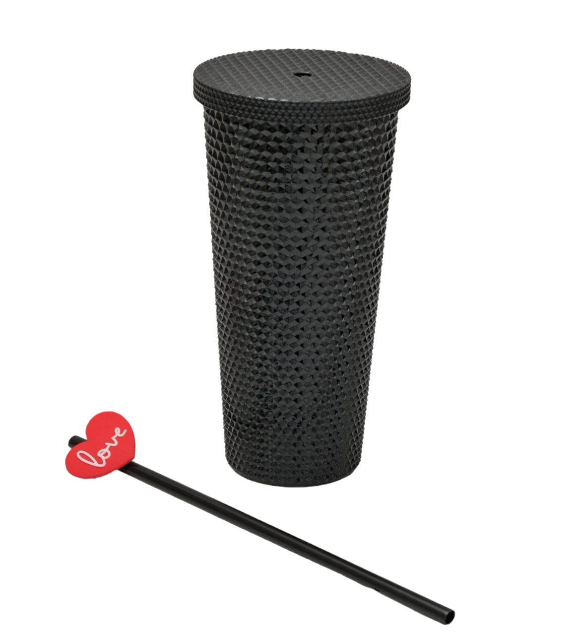 Studded Tumbler with Lid &amp; Straw - 700 ml