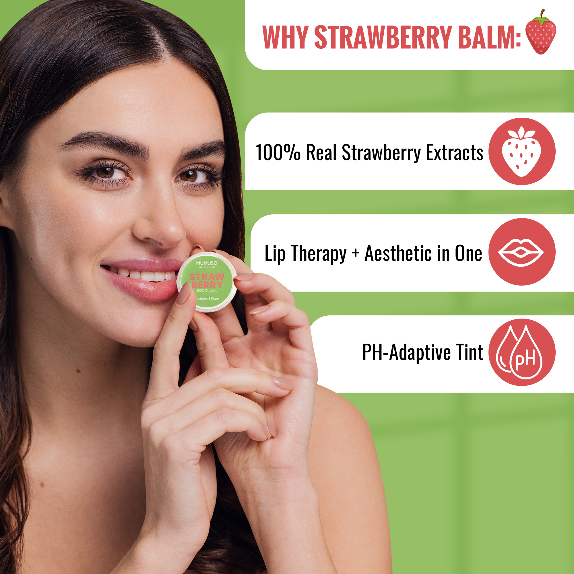 Organic Strawberry Lip Balm