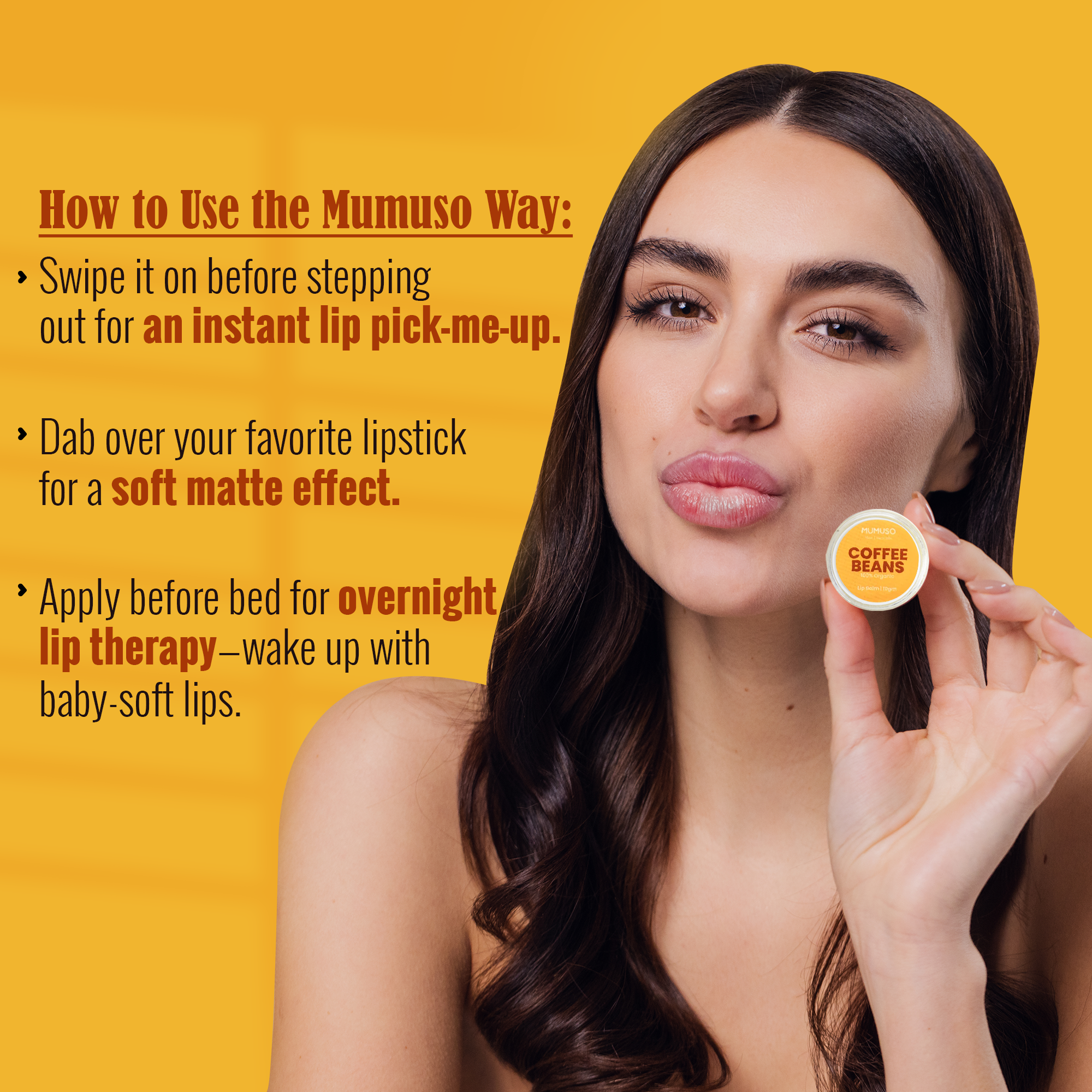 Organic Coffee Beans Lip Balm - 10 gm