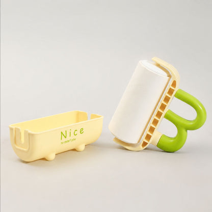 Cute Handheld Lint Roller - 60 Sheets / Green Handle