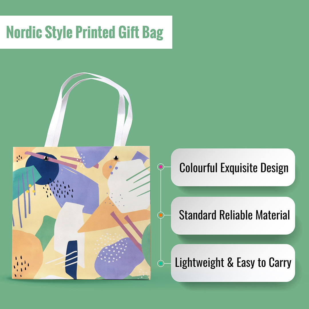 Nordic Style Printed Gift Bag - Small /Multicolour