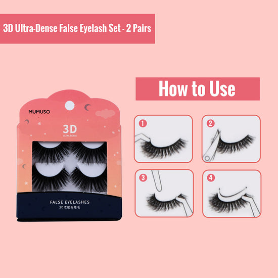 3D ultra-Dense False Eyelash Set - 2 Pairs