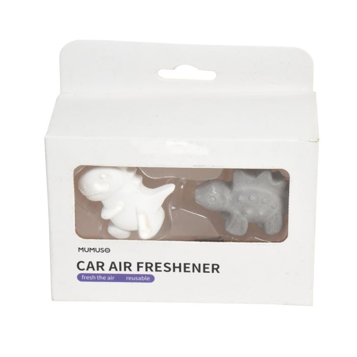 Animal Series Car Vent-Clip Air Freshener (2-Pack/White+Grey) Mumuso