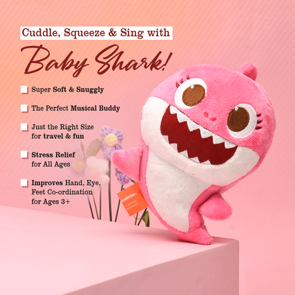 Baby Shark Musical Plush Doll- Pink- 8inch