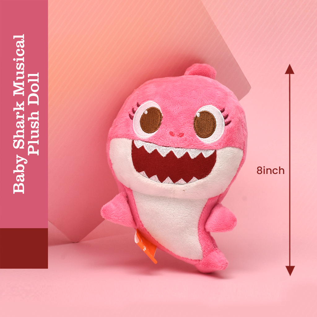 Baby Shark Musical Plush Doll- Pink- 8inch