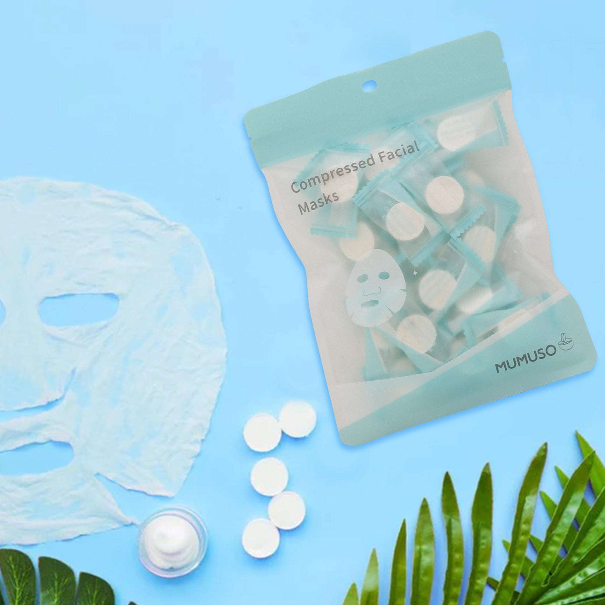 Bamboo Fiber Compressed Facial Masks Set of 35 pcs Mumuso